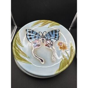 Home Interiors Decorative Butterfly Plates Wall Hangings Set of 3 Home Decor New